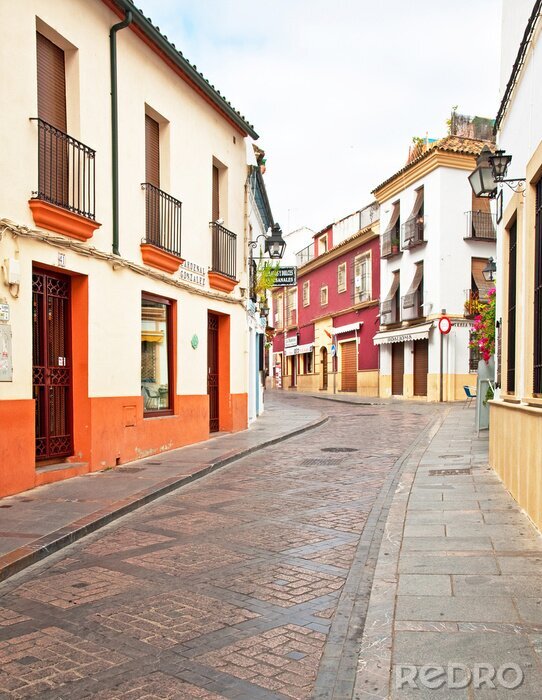 Fotobehang Mooie huizen in het oude centrum van de stad