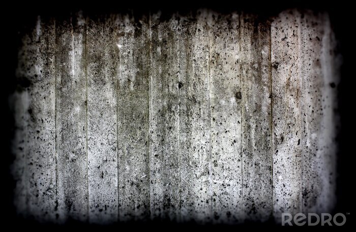 Fotobehang mossig metselwerk met betonblokken