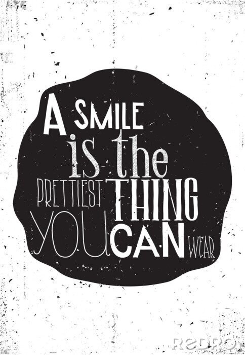 Fotobehang Motiverende witte letters op een zwarte vlek