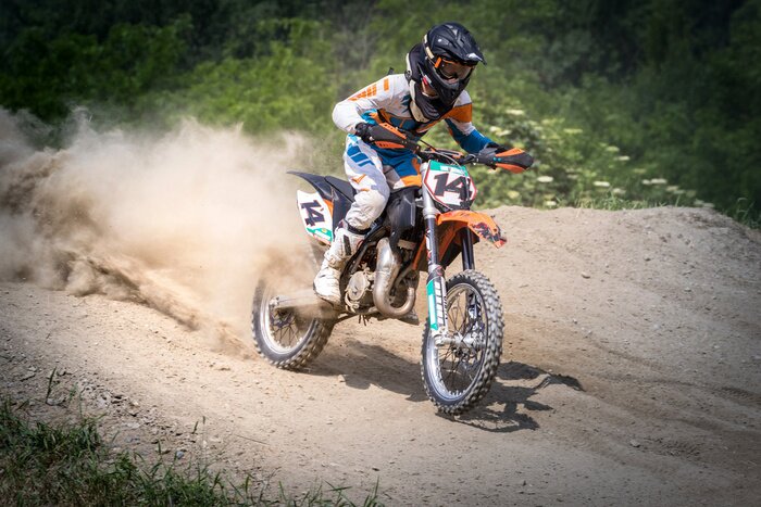 Fotobehang moto kruis als in azione