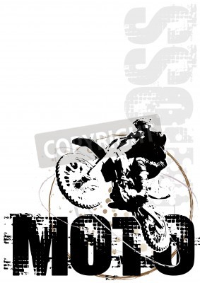 Fotobehang Motocross poster background