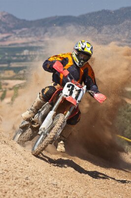 Fotobehang Motorcross stof