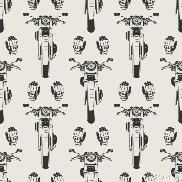 Fotobehang Motoren in retrostijl