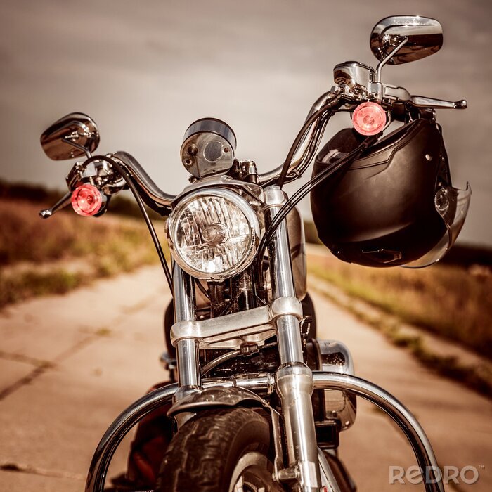 Fotobehang Motorfiets op de weg