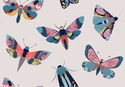 Motten en vlinders boho
