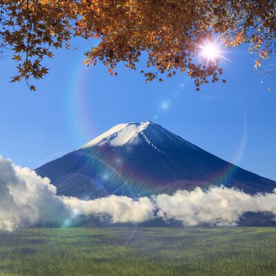 Fotobehang Mount Fuji in de zon in Azië