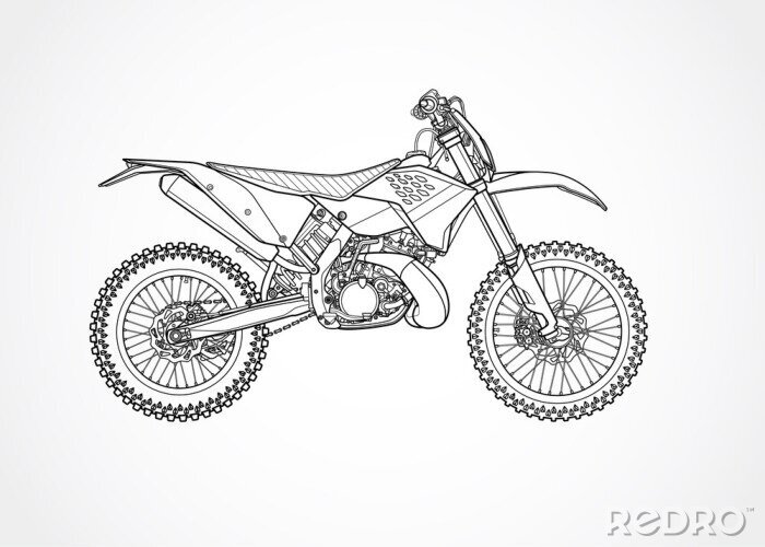 Fotobehang mountainbike vector