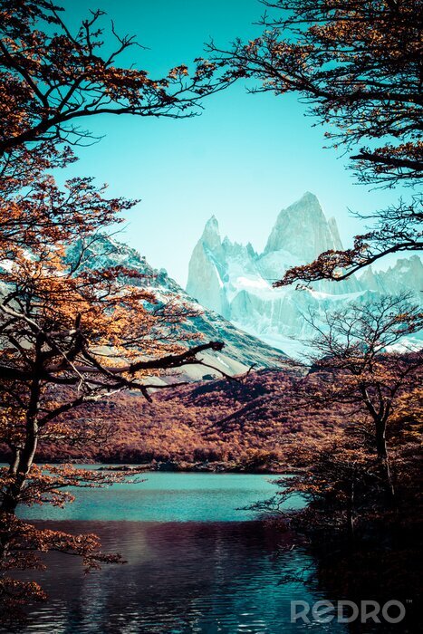 Fotobehang Mt. Fitz Roy, Los Glaciares National Park, Patagonië, Argentinië