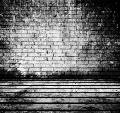 Fotobehang Muur in zwart-witte kleuren