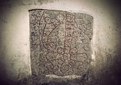 Fotobehang Muur met antieke patronen