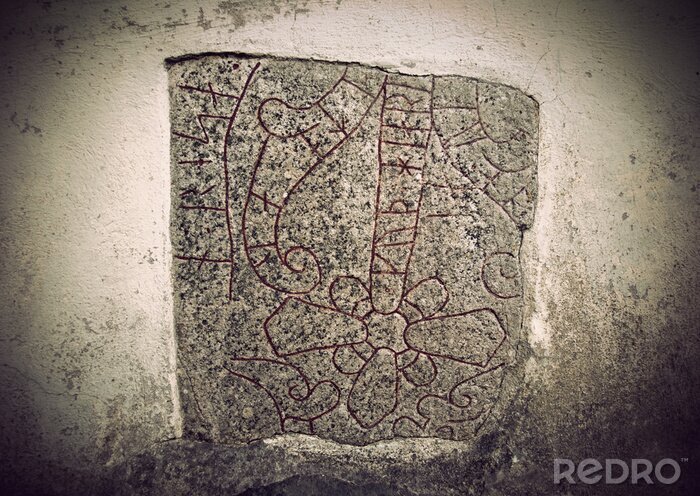 Fotobehang Muur met antieke patronen
