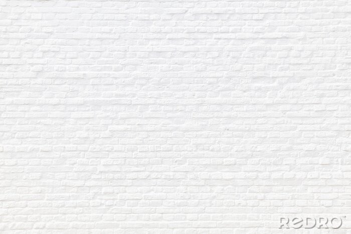 Fotobehang Muur met witte baksteen