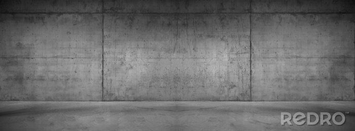 Fotobehang Muur van architectonisch betonblok