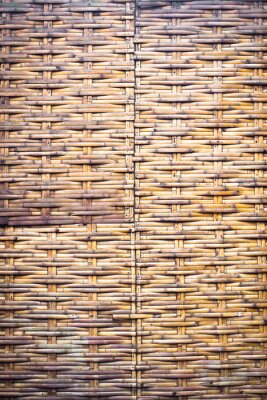 Muur van bamboe