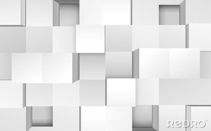 Fotobehang Muur van dozen 3D