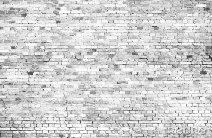Fotobehang Muur van grijze baksteen