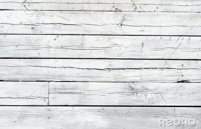 Fotobehang Muur van witte planken