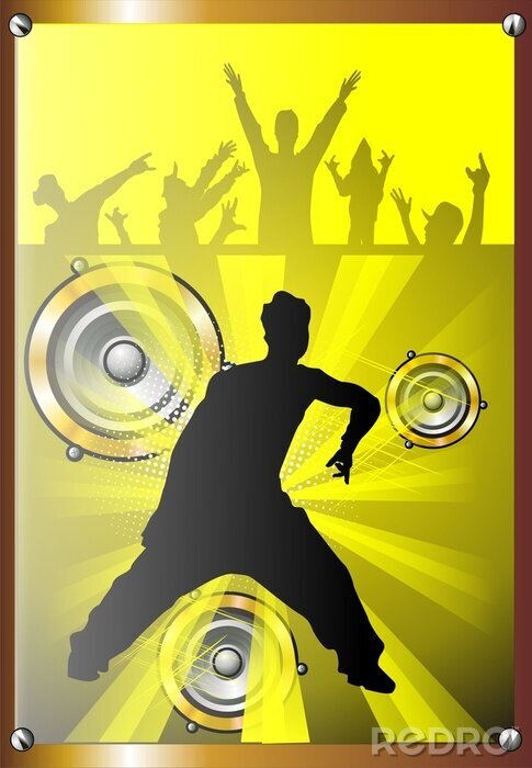 Fotobehang Muziek- en basluidsprekers