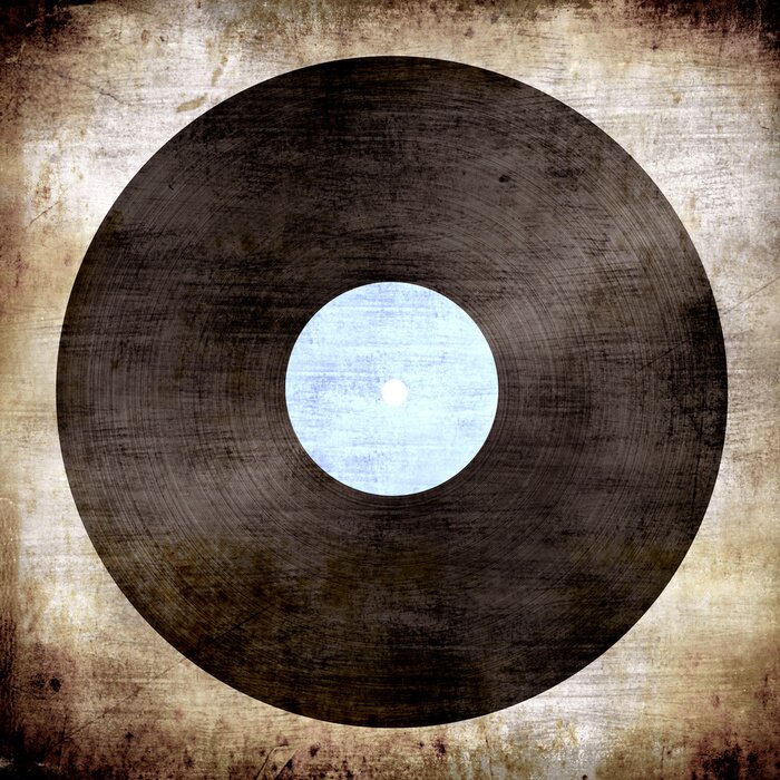 Fotobehang Muziek van de vinylplaat