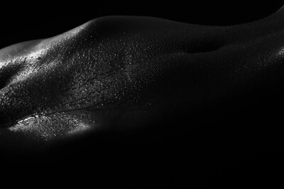 Fotobehang Naakte natte vrouw