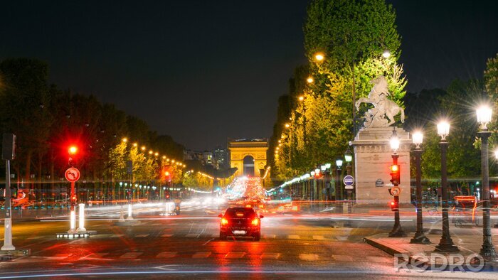 Fotobehang Nacht in Parijs