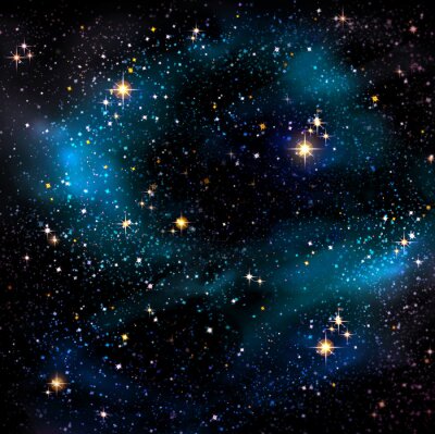 Fotobehang Nachtelijke hemel en sterren