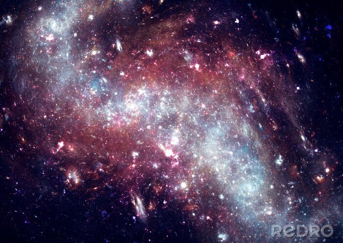 Fotobehang Nachtelijke hemel met een galaxy