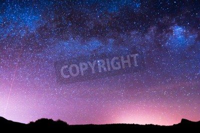 Fotobehang Nachtelijke hemel met sterren