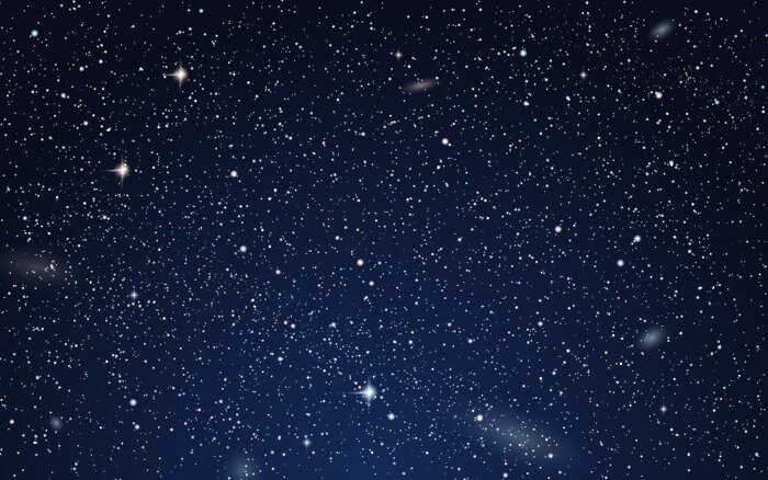 Fotobehang Nachtelijke hemel met sterren