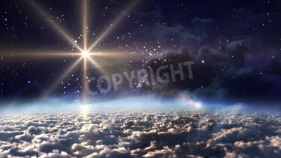 Fotobehang Nachtelijke hemel vol sterren