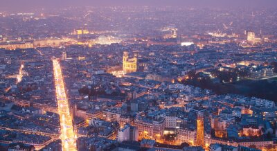 Fotobehang Nachtlichten van Parijs