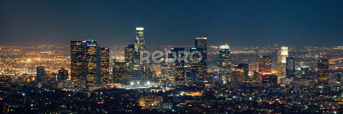Fotobehang Nachtpanorama van New York City