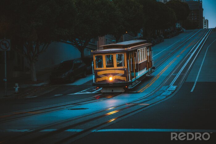 Fotobehang Nachttrein in San Francisco
