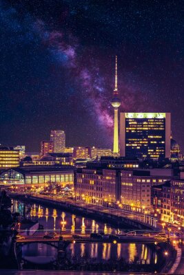 Nachtzicht van Berlijn