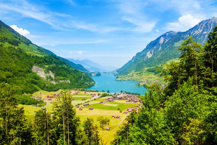 Fotobehang Natuur in de bergen van de Alpen