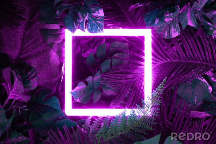 Fotobehang Neonjungle