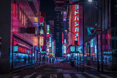 Fotobehang Neonstad Tokio