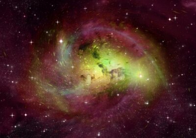 Fotobehang Nevel, sterren en galaxy