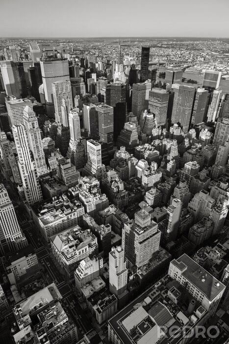 Fotobehang New York 3D in zwart-wit