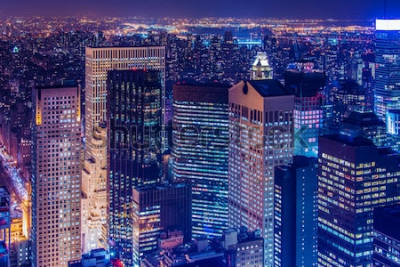 Fotobehang New York bij nacht