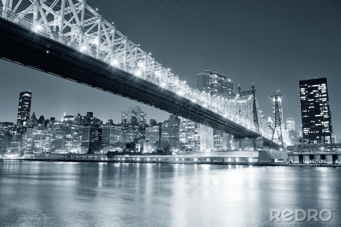 Fotobehang NEW YORK CITY NIGHT PANORAMA
