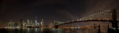 Fotobehang New York City skyline bij nacht