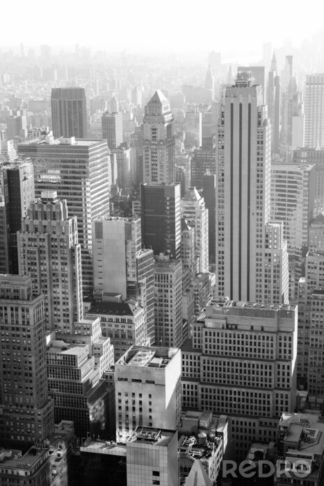 Fotobehang New York landschap zwart-wit