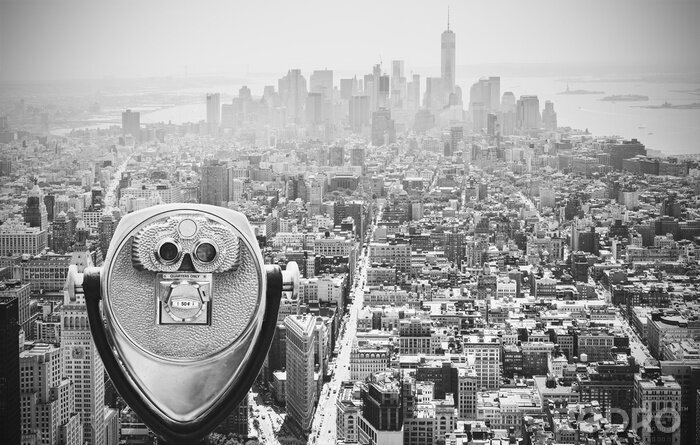 Fotobehang New York Manhattan vanuit de lucht