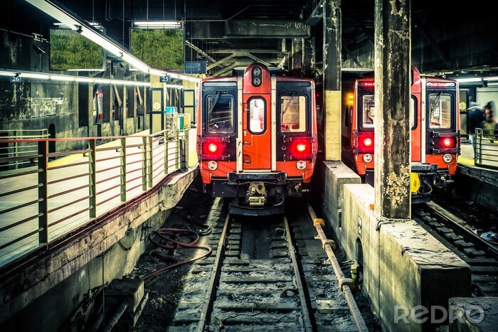 Fotobehang New York metro met trein