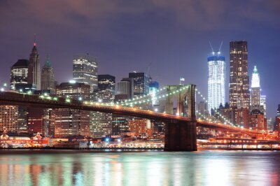 Fotobehang New York verlicht