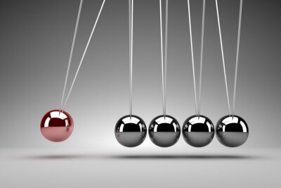 Fotobehang Newtonse ballen van metaal