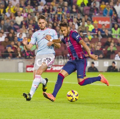 Fotobehang Neymar vecht voor de bal