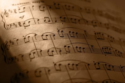 Fotobehang Noten vintage