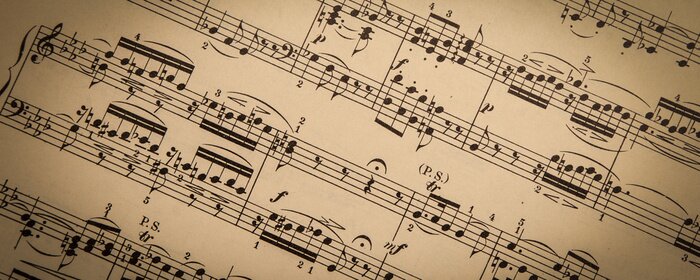 Fotobehang Noten vintage